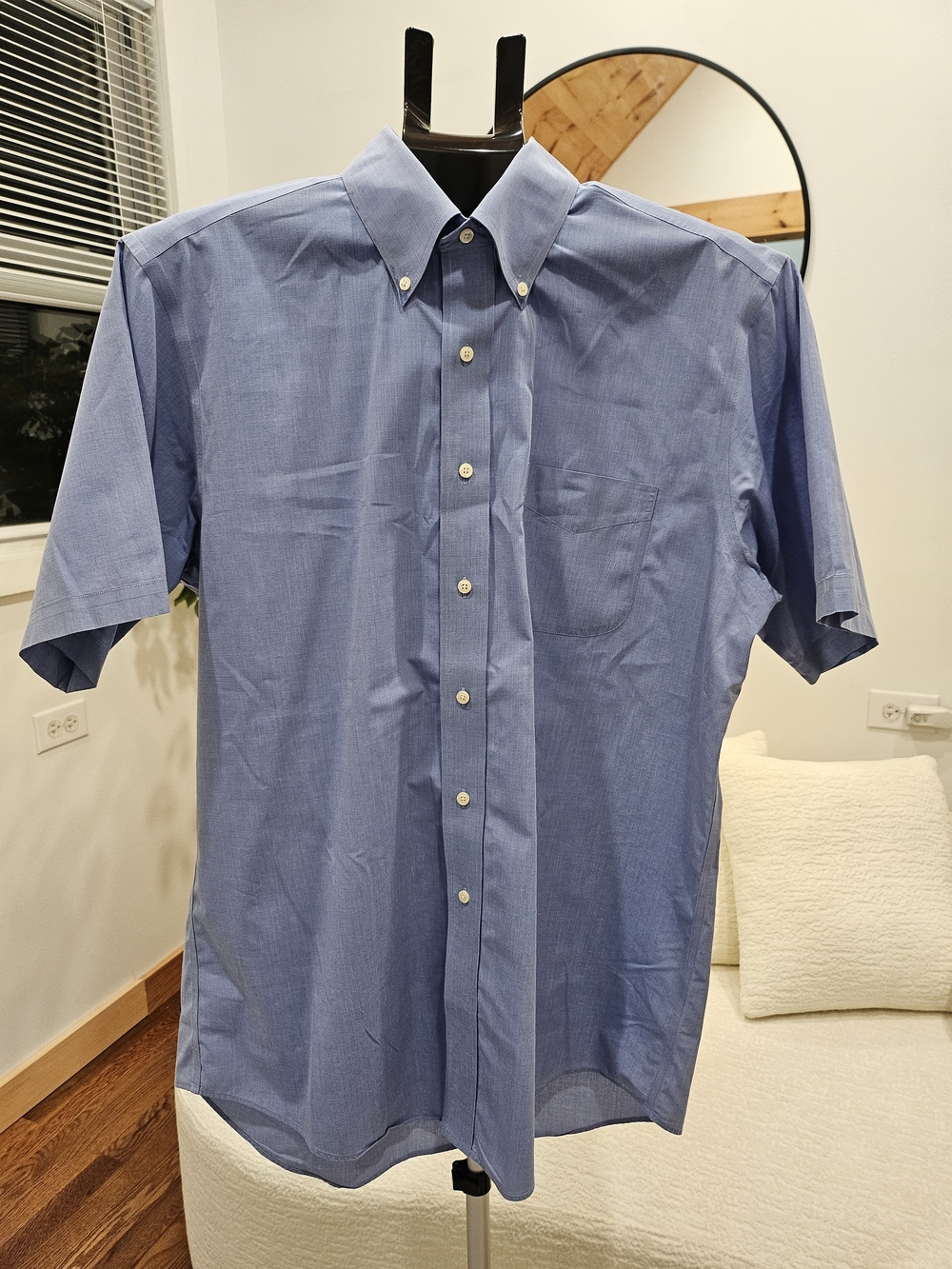Brooks Brothers Light Blue Short-Sleeve Button-Down Shirt